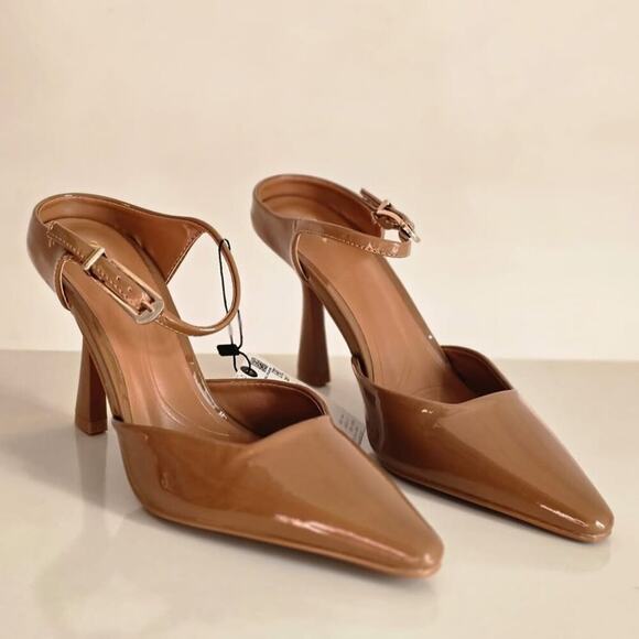 ZARA Faux Patent Leather Heels NWT LAST ONE!!! - Picture 3 of 16